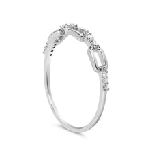 Load image into Gallery viewer, Paperclip Ring with Diamond Accent
