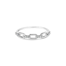 Load image into Gallery viewer, Paperclip Ring with Diamond Accent
