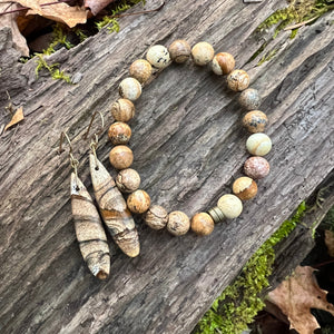 Picture Jasper Earrings