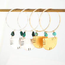Load image into Gallery viewer, Elan Half Moon Hoop Earrings
