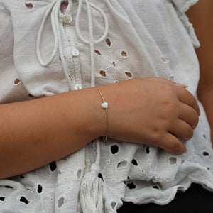 Indra Heart Bracelet- Mother of Pearl Heart