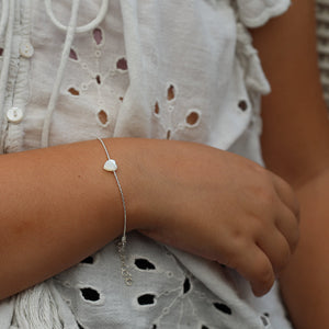 Indra Heart Bracelet- Mother of Pearl Heart