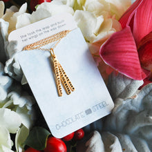 Load image into Gallery viewer, &quot;She took the leap and built her wings on the way down&quot; quote necklace
