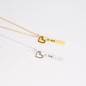 "Ti Amo" Italian for I Love You, Quote Necklace