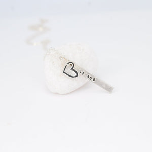 "Ti Amo" Italian for I Love You, Quote Necklace