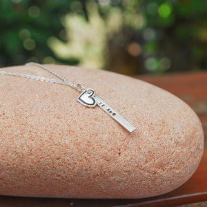 "Ti Amo" Italian for I Love You, Quote Necklace