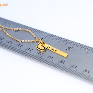 "Ti Amo" Italian for I Love You, Quote Necklace